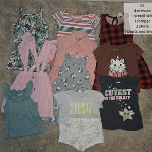 5t Girls' Clothing Bundle - Dresses, Shirts, and Romper